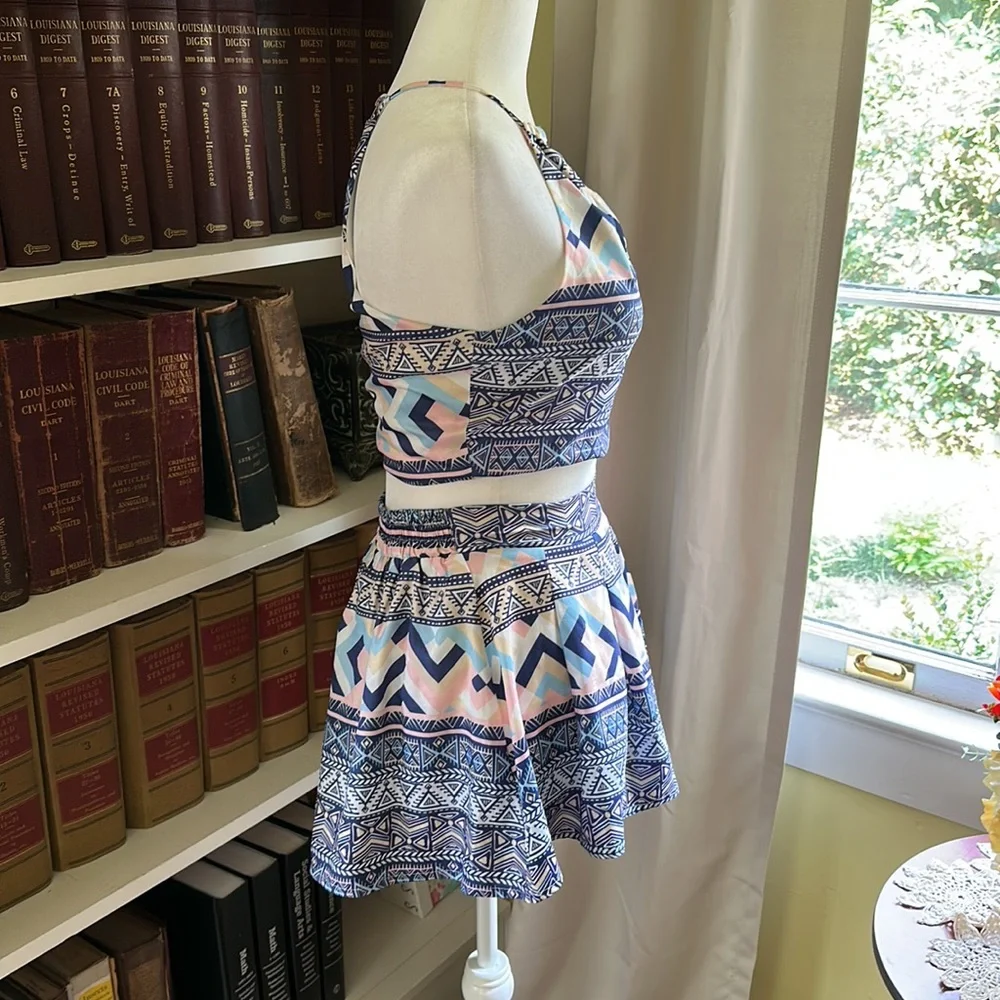 NWOT Apricot Lane Women’s Matching Boutique Summer Beach Set Size Small